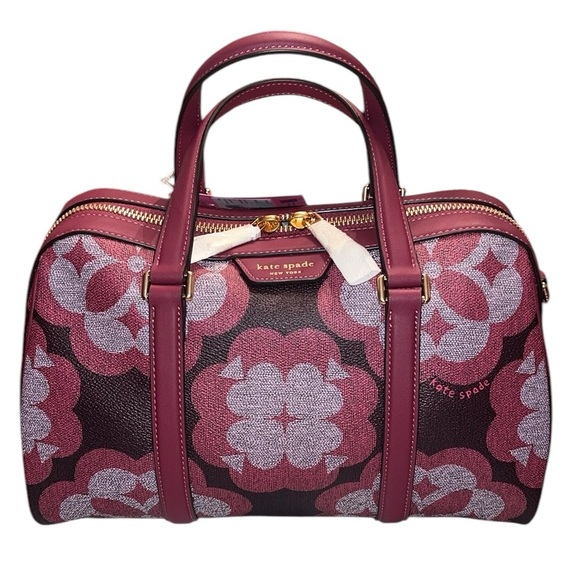 kate spade NWT $358 MSRP Spade Flower Monogram Eleanor Medium Satchel - Picture 9 of 17